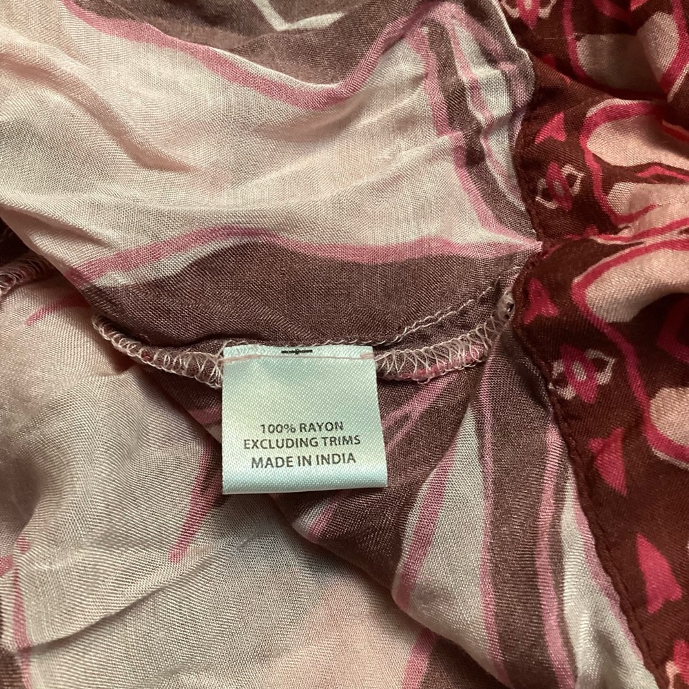 Sangria Palm Tie Shoulder Caftan - Picture 10 of 10